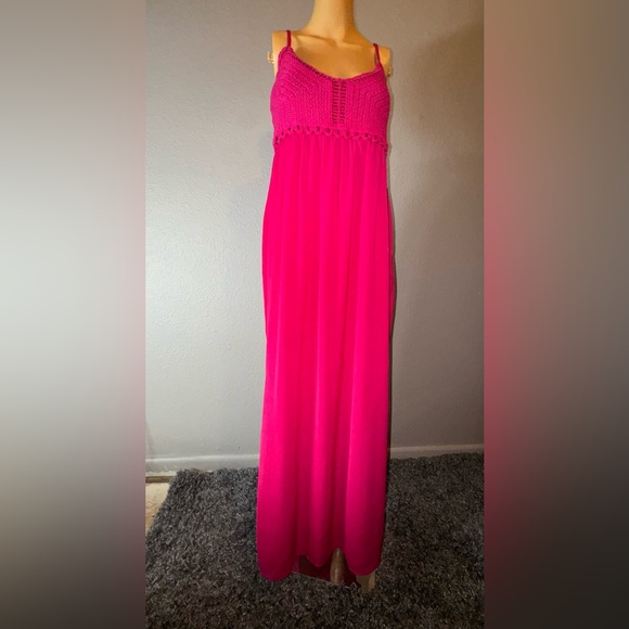 Pink Rose Fuchsia Maxi Dress - Picture 1 of 7